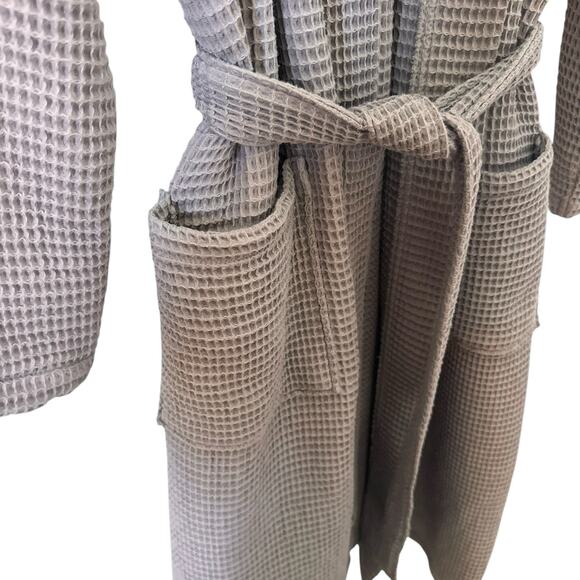 Quince Organic Turkish Waffle Robe in "Gray" Size Small - Picture 8 of 12